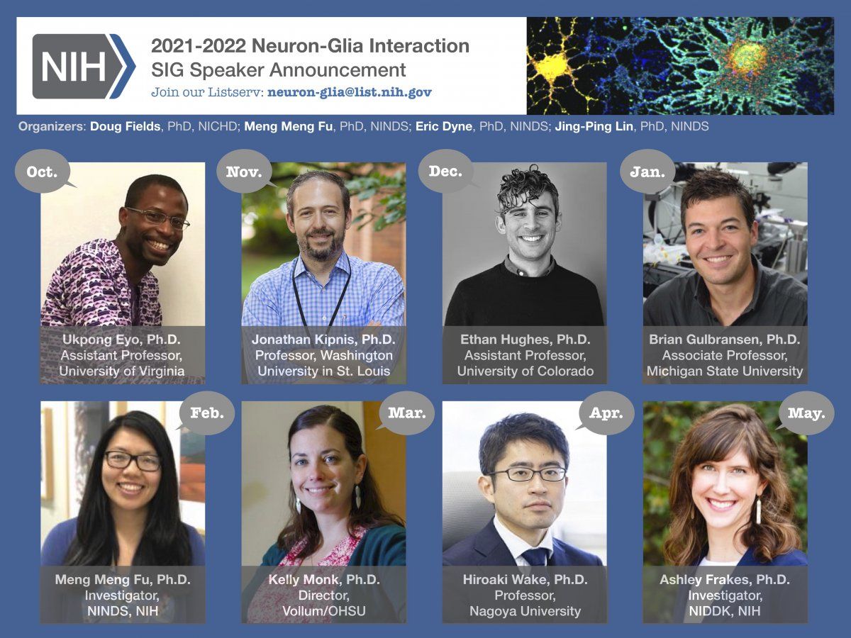 2021-2022 Neuron-Glia Interaction SIG Speaker Announcement